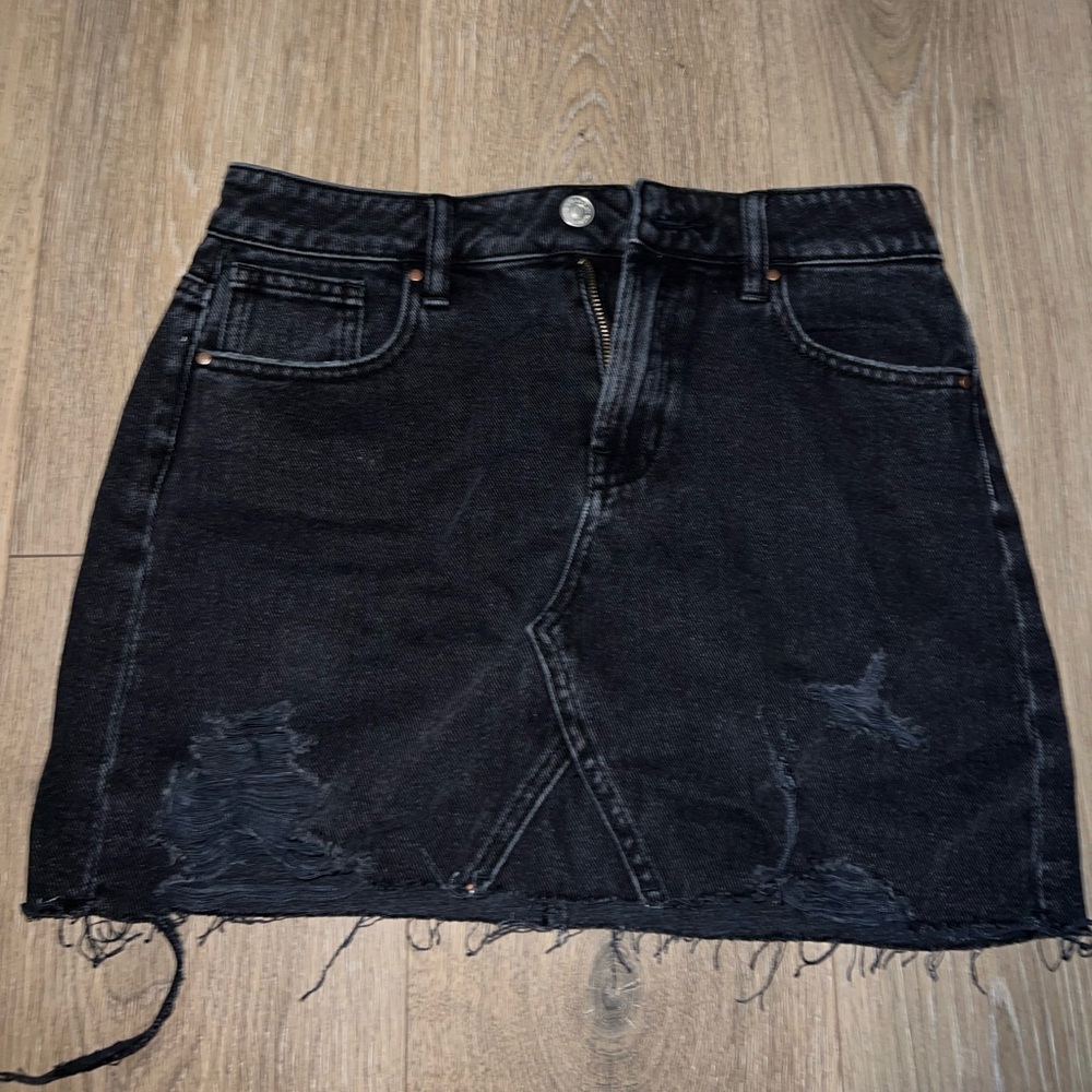 Black mini skirt